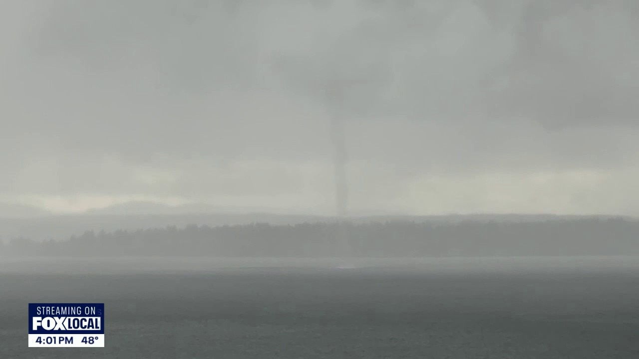 Thunder, rain and waterspouts in Seattle