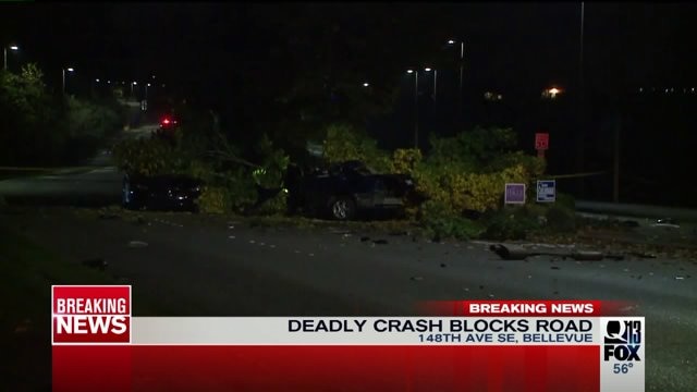 Deadly car crash in Bellevue