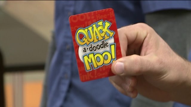 Chip learns how to play Quack-a-doodle Moo