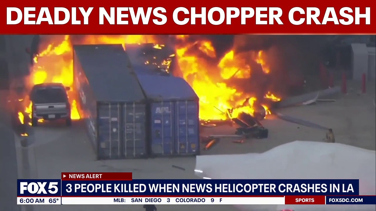 3 people killed when news helicopter crashes while covering LA bus collision | FOX 5 AT 6AM