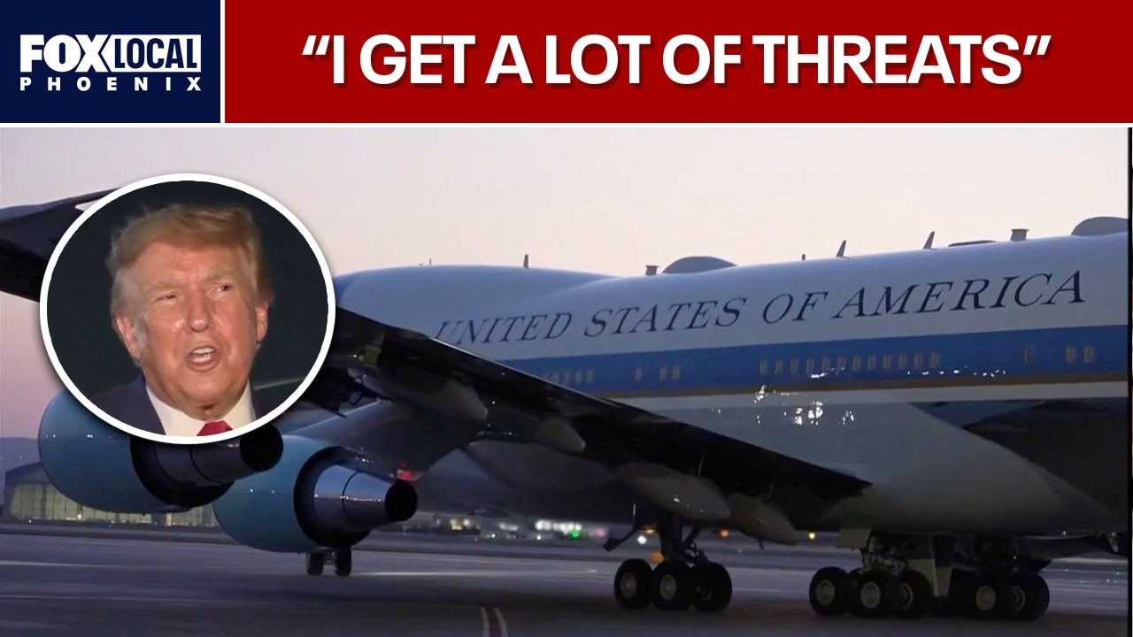 Trump confirms he switched planes over Iranian threat