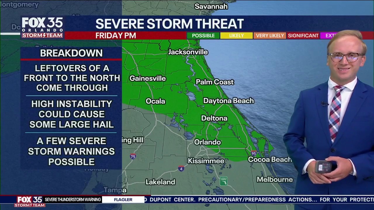 Orlando weather: Strong thunderstorms possible tonight