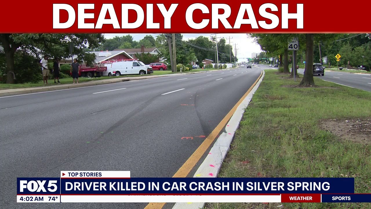 Driver killed after vehicle crashes into tree in Silver Spring | FOX 5 AT 4AM