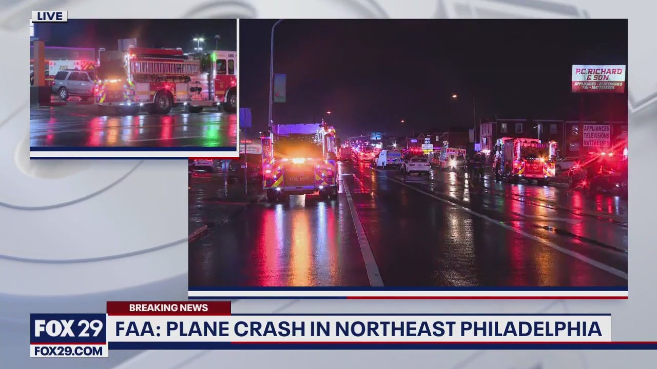 Philly plane crash: Ground level chaos as plane crashes in Philly neighborhood