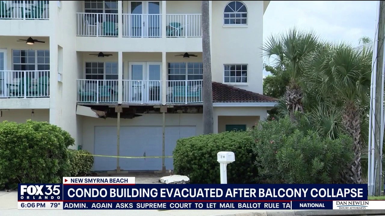 Balcony collapse forces evacuation of New Smyrna Beach duplex