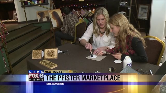 Laura learns how to etch wintry designs into mirrored coaster