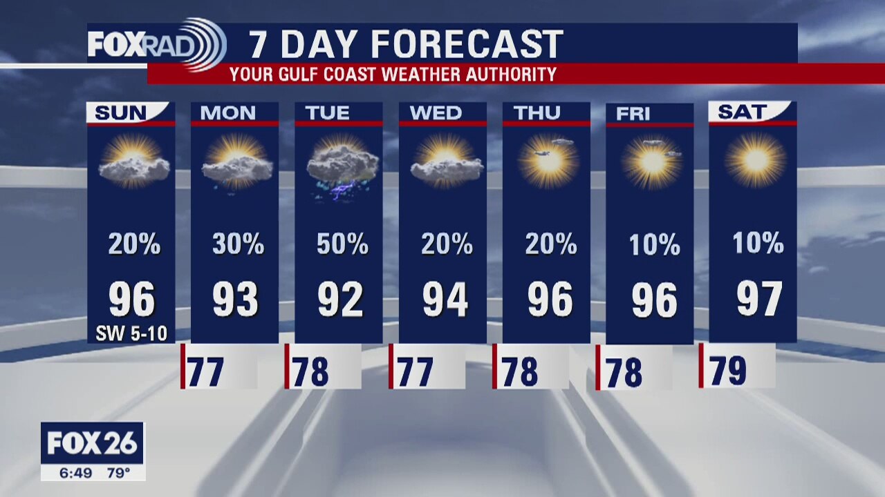 Houston-area weather forecast 7/5