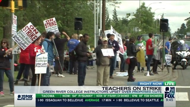 Faculty strike at Green River College to protest cuts