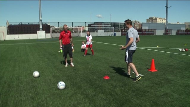 Chip gets details on soccer camp
