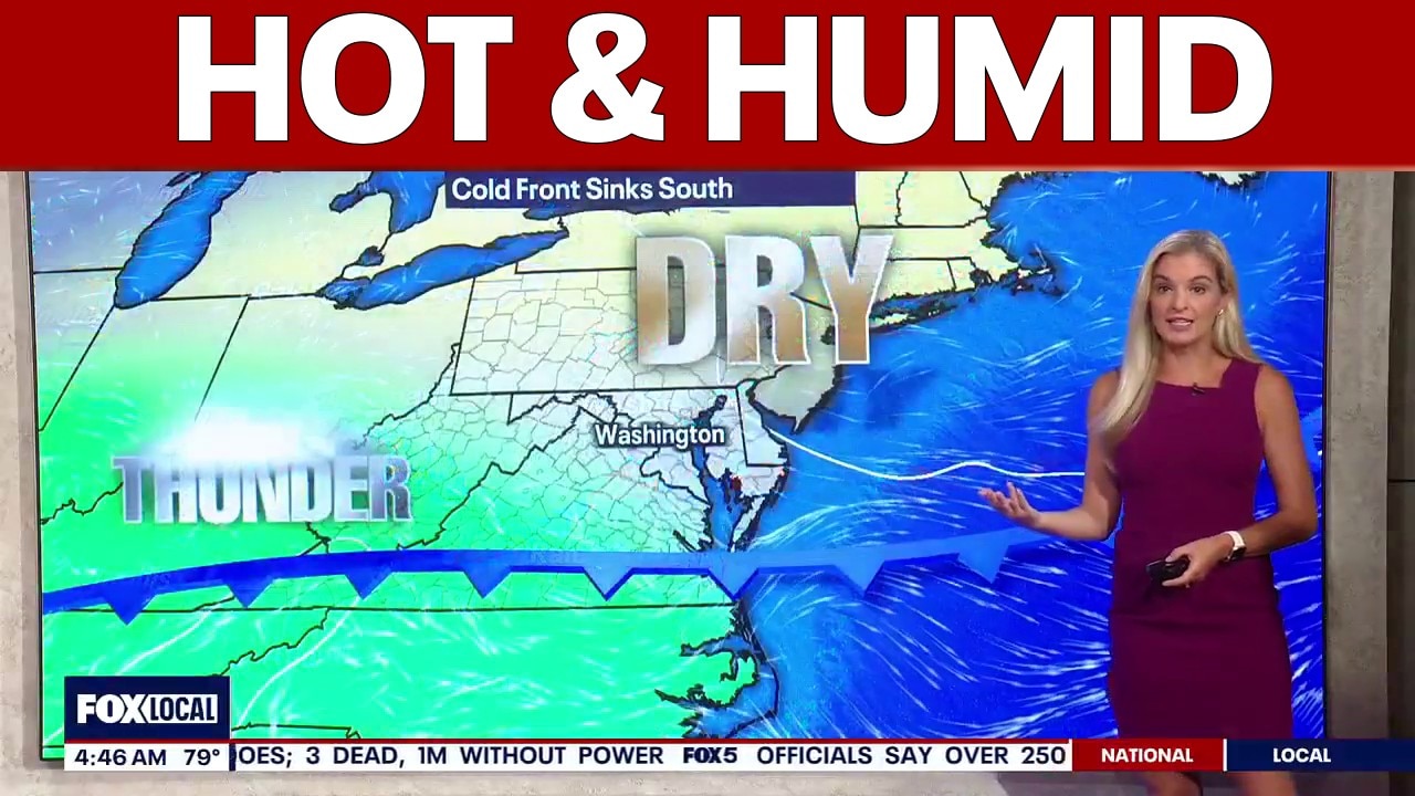 DC weather: Hot and humid Thursday with chance for isolated thunderstorms