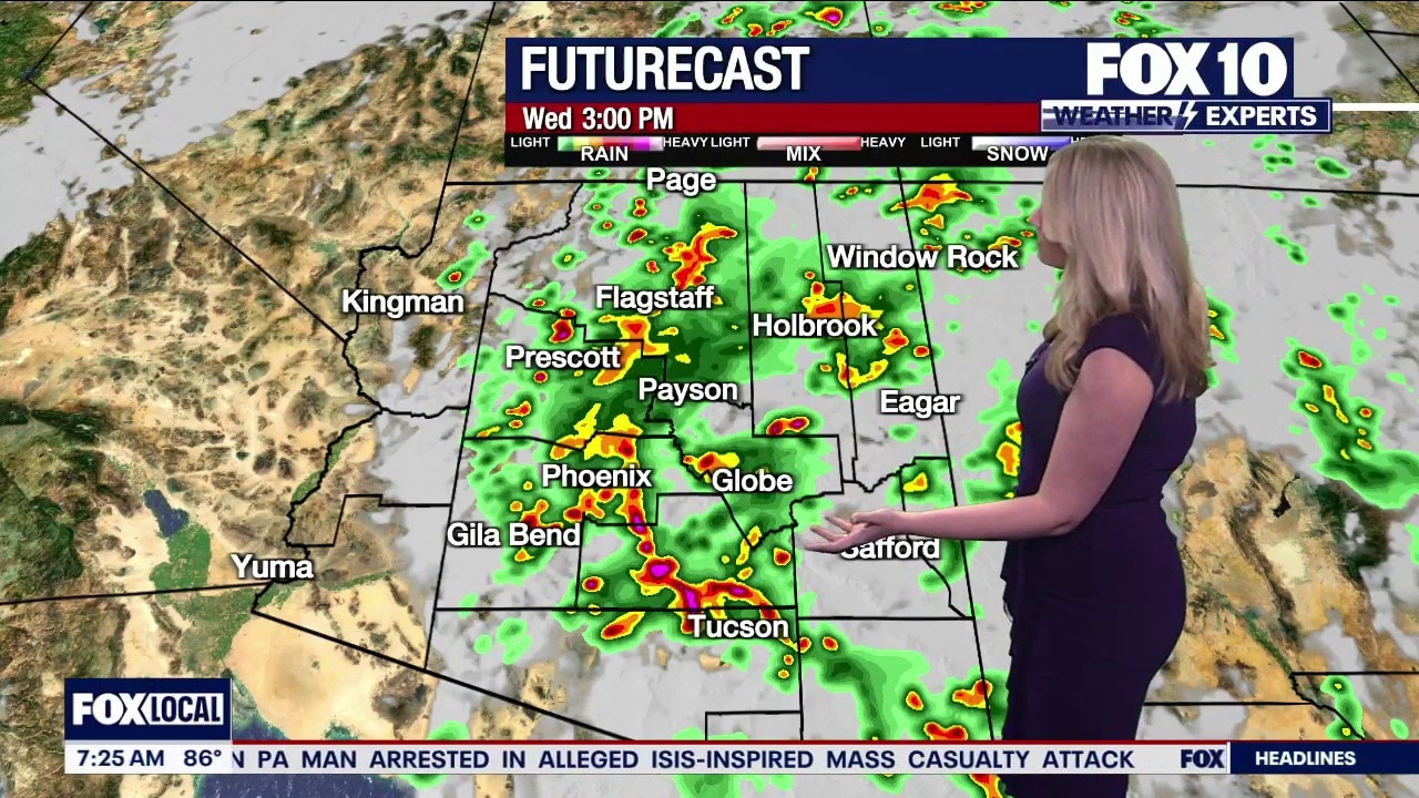 Arizona weather forecast: Tropical disturbance brings heavy rain and flood threat to Phoenix