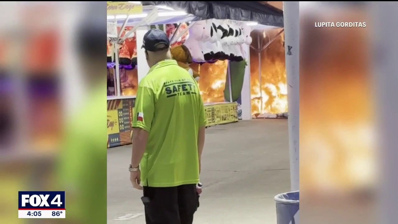 Fire burns Midway games at State Fair of Texas