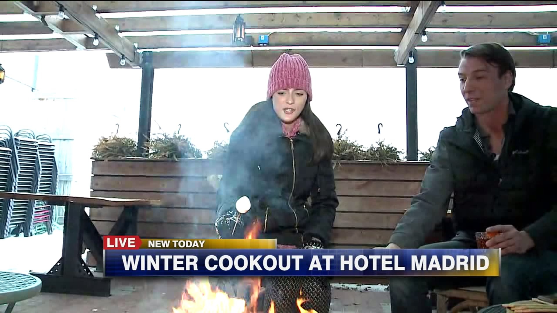 Winter cookout at Hotel Madrid