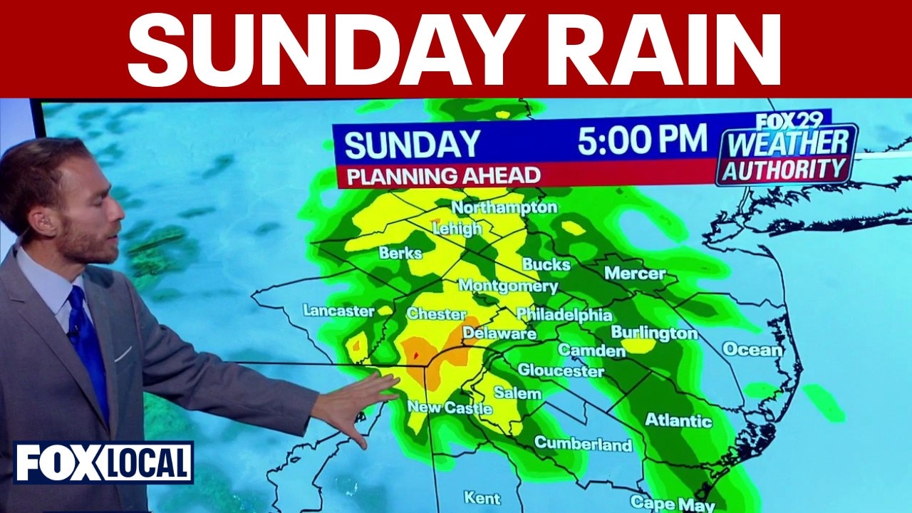 Philadelphia weather forecast: Sunday rain timeline