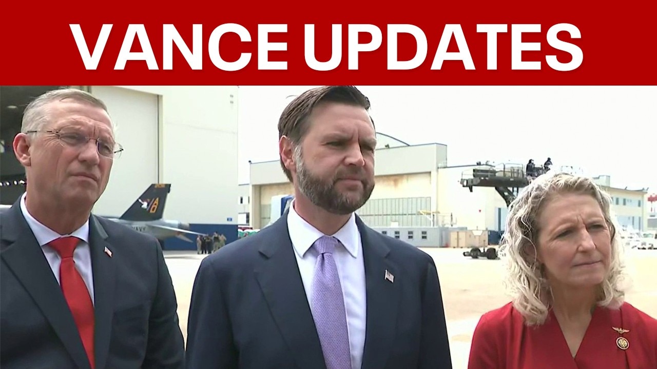 Vice President J.D. Vance speaks at Virginia Naval Air Station