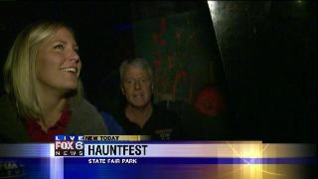 Laura gets a good scare at HauntFest