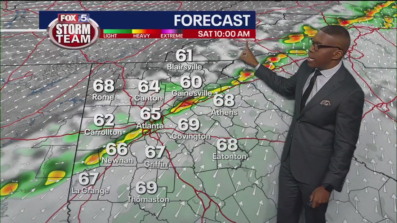 Friday evening forecast