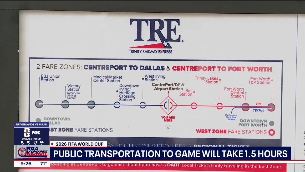 Public transportation to game expected to take 1.5 hours