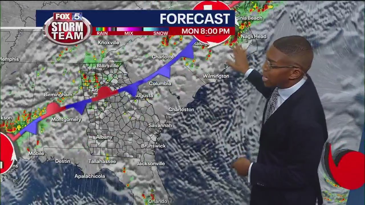 Monday noon weather forecast