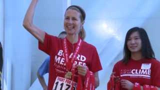 Climbing the U.S. Bank building to support the American Lung Association