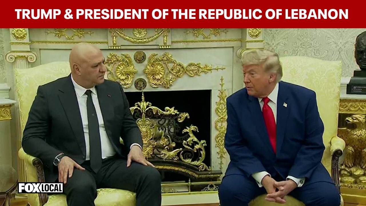 President Trump meets with President Joseph Aoun of the Republic of Lebanon
