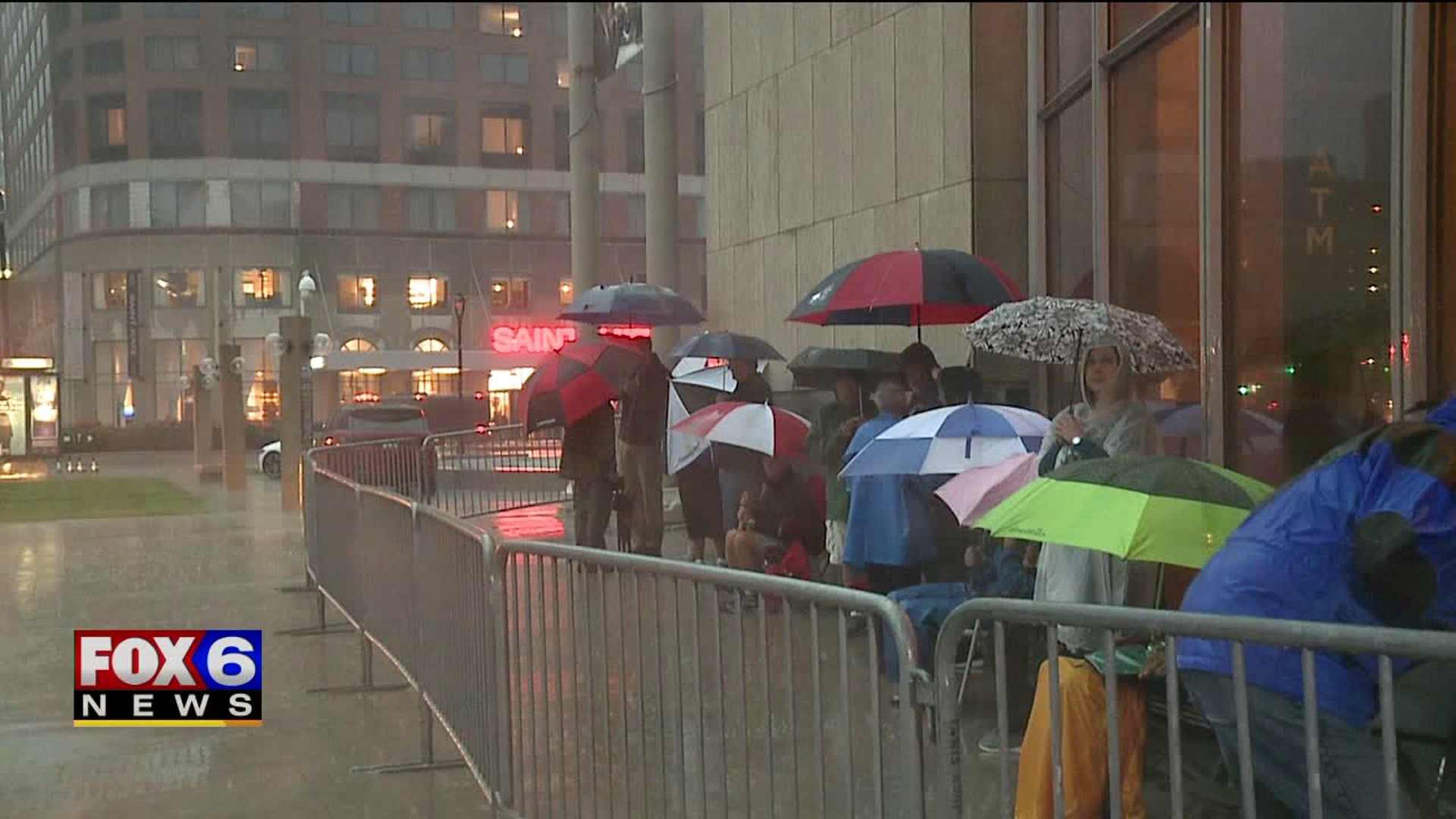 Line for Hamilton tickets