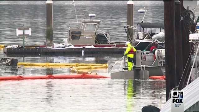 Fuel cleanup after marina fire