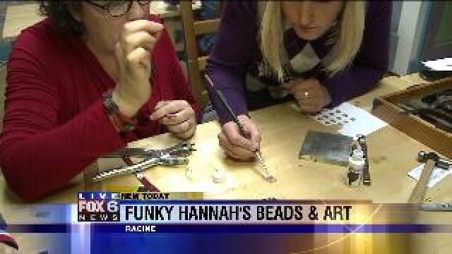 Laura creates personalized jewelry at Funky Hannah's Beads & Art