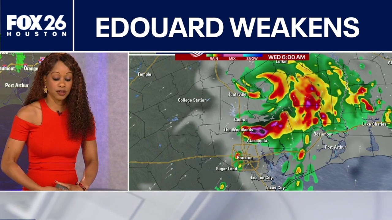 Houston weather: Edouard weakens to Tropical Depression