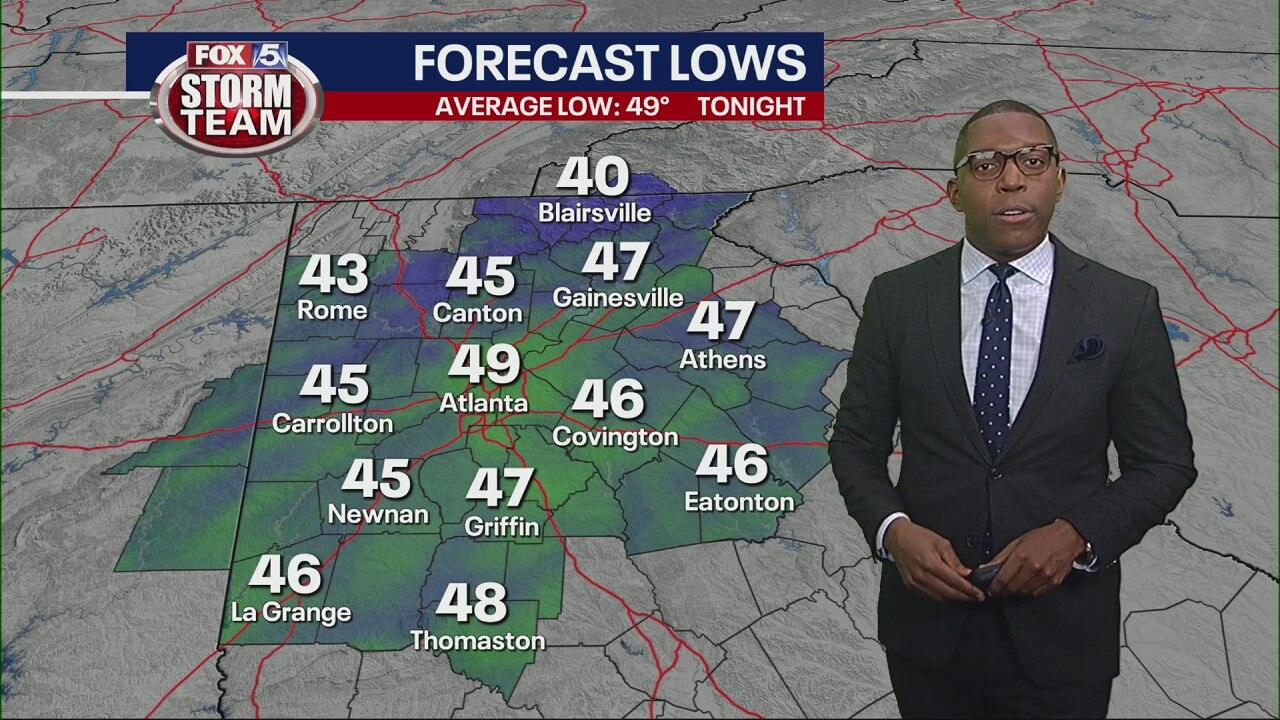 Saturday evening forecast