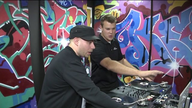 Chip puts his DJ skills to the test