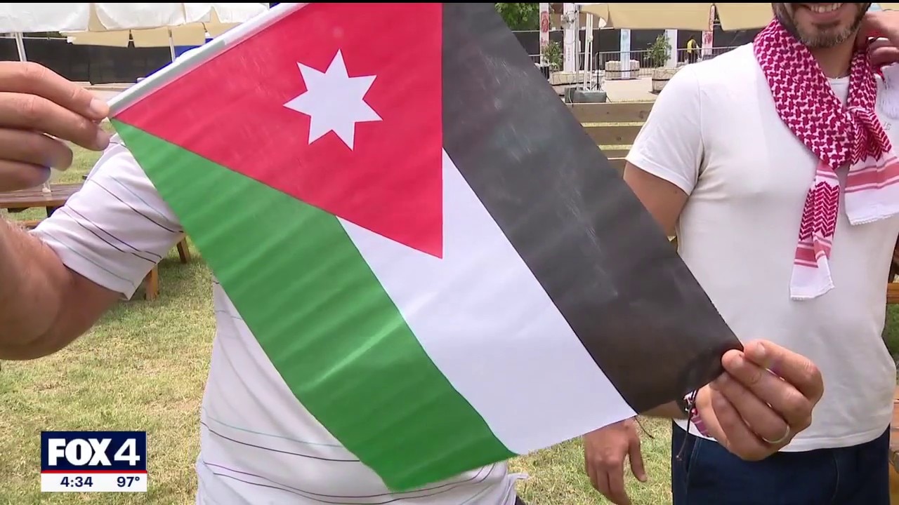 Argentina and Jordan fans excited for the Dallas match