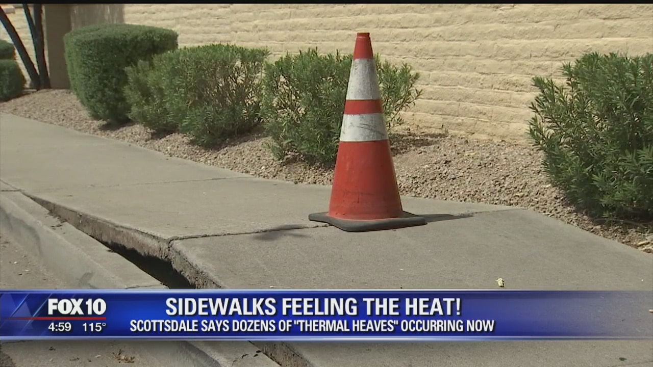 Extreme heat taking toll on Valley sidewalks
