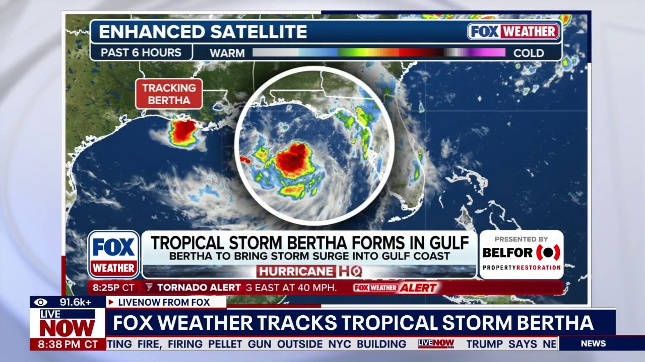 Tropical Storm Bertha forms in the Gulf