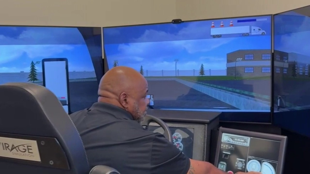 Goodwill driving simulators help train future truck drivers