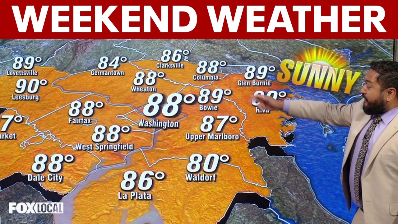 DC weather: Sunny near 90 Saturday, severe storms possible Sunday