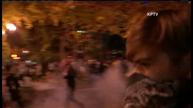 Portland police fire tear gas at protesters Friday night