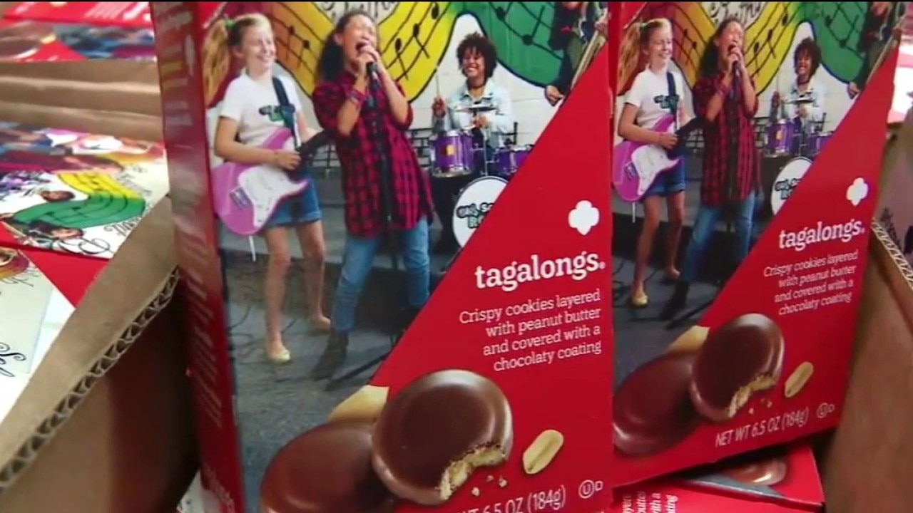 Girl Scouts sending cookies to troops