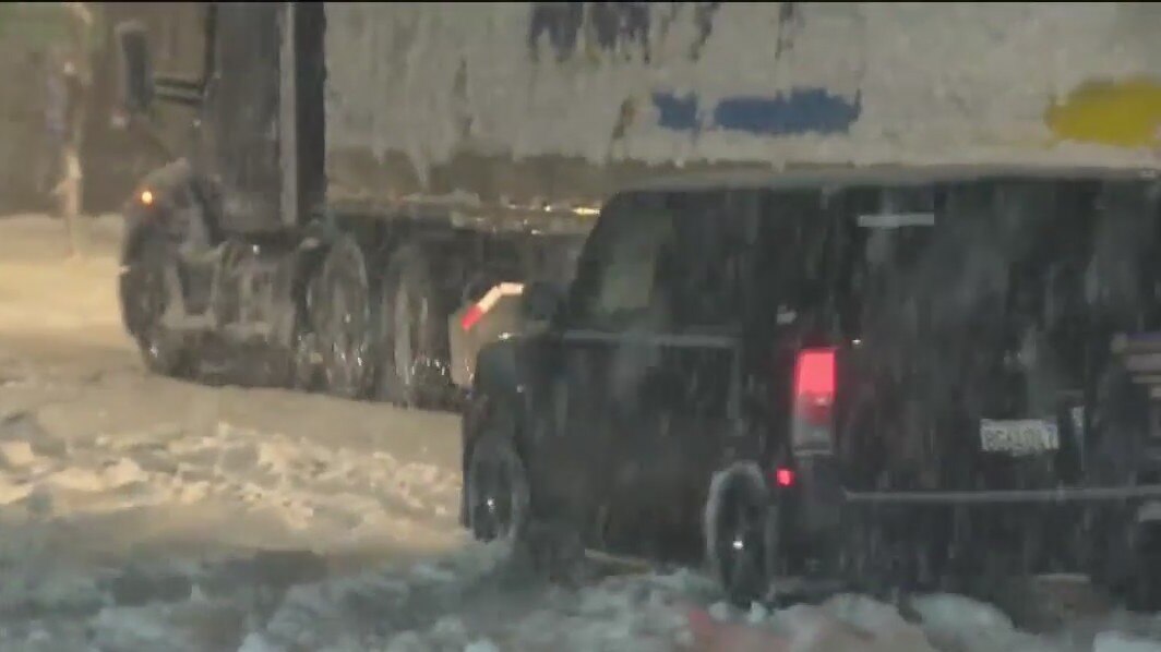Snow blankets Sierra as atmospheric river slams California