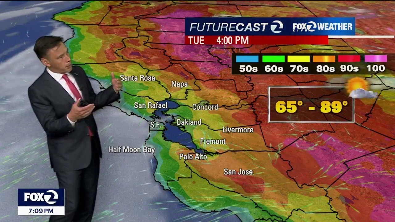 Slightly warmer Tuesday