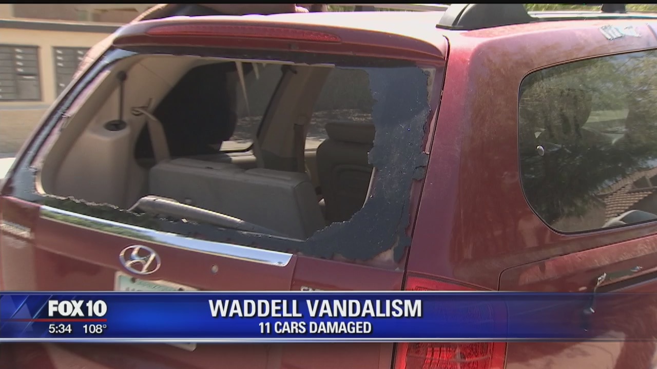 Search for suspects in vandalism incident in Waddell