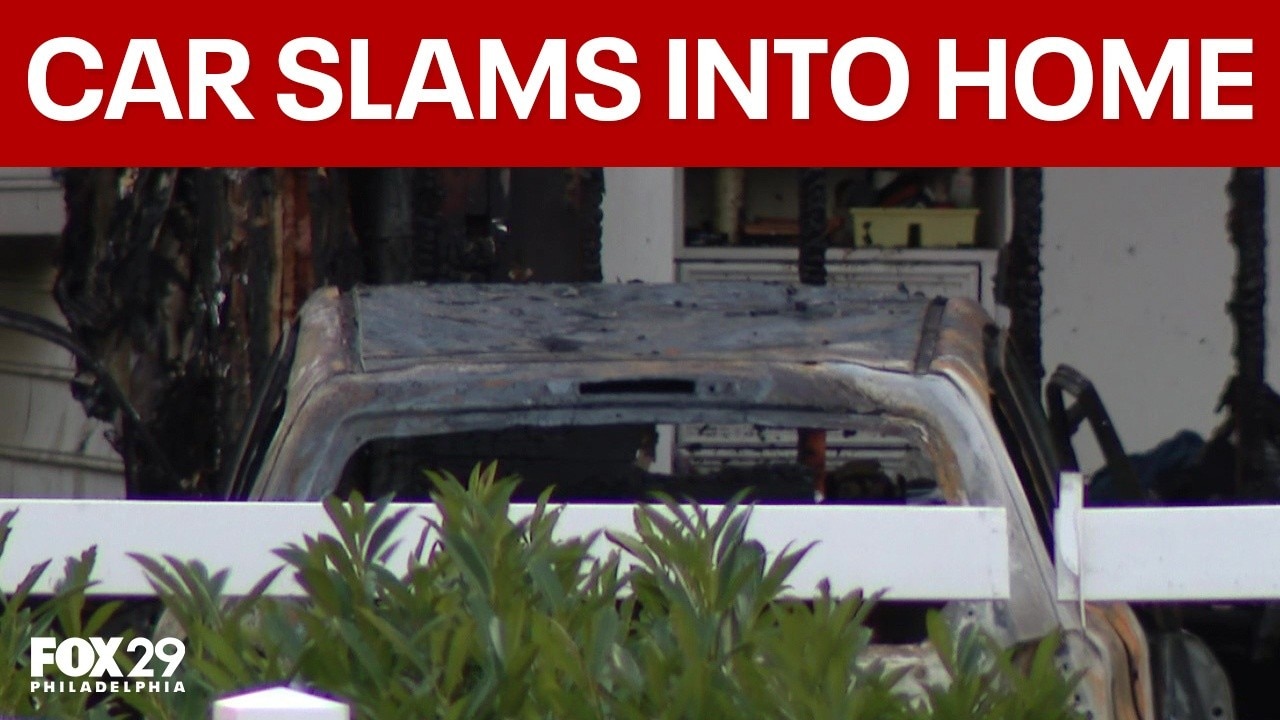 Car slams into New Jersey home, sparking fire along Route 563