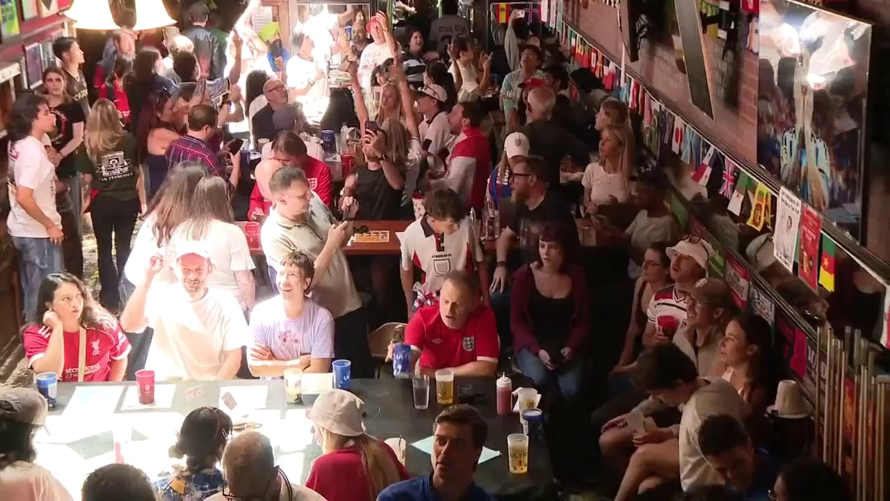 Fans gather at San Francisco English pub for England-Argentina game