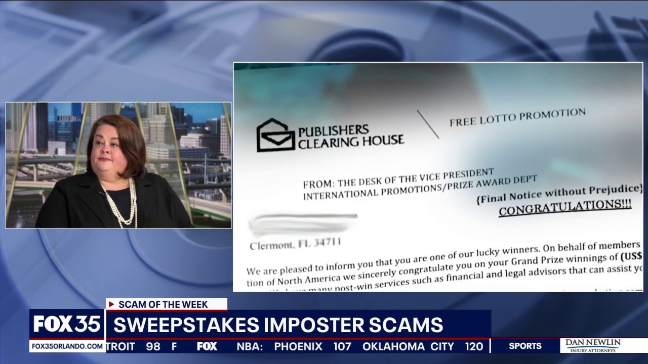 Scam alert: Common sweepstakes imposter scams