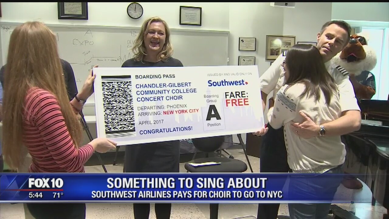 Comm. College choir surprised by airfare offer