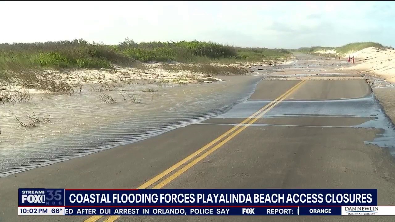 Flooding closes parts of Playalinda Beach in Canaveral National Seashore