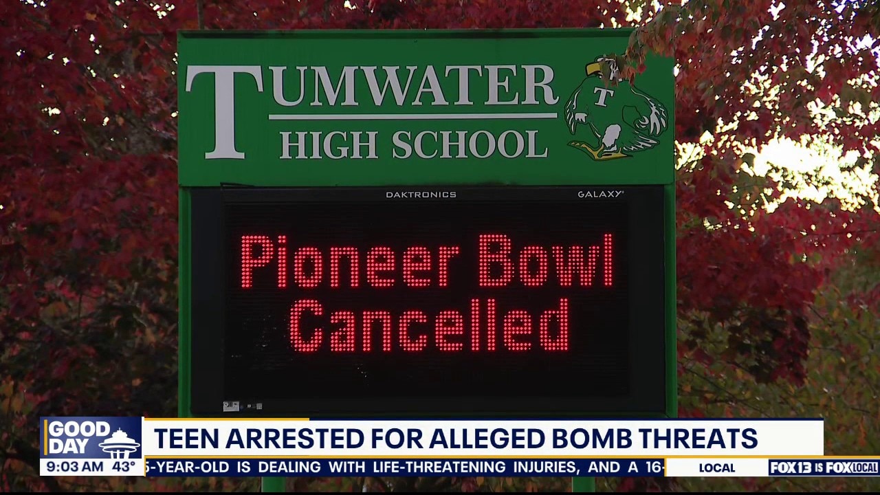 Teen arrested for alleged bomb threats targeting Tumwater High School football game 
