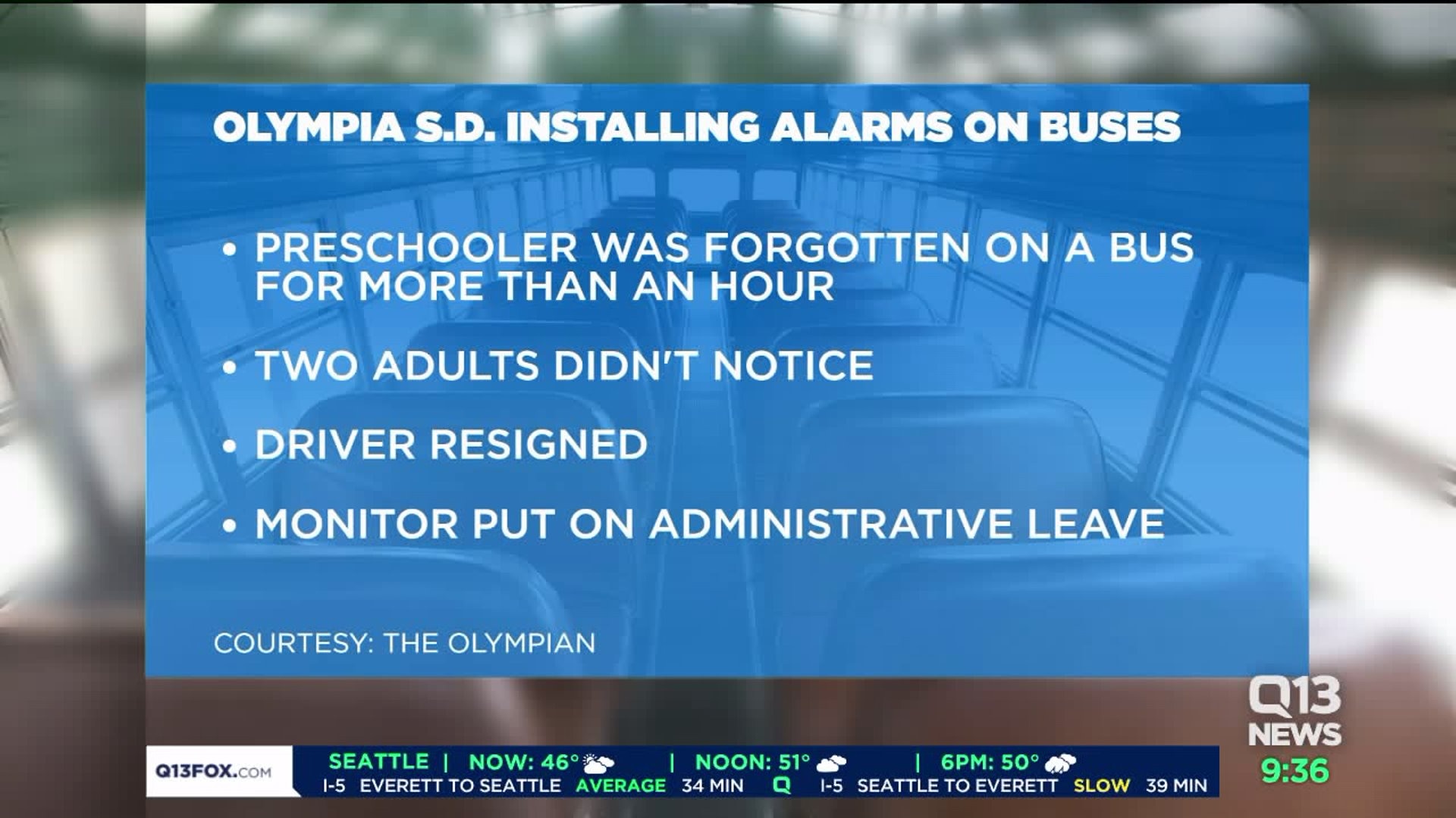 Olympia installing alarms on school buses