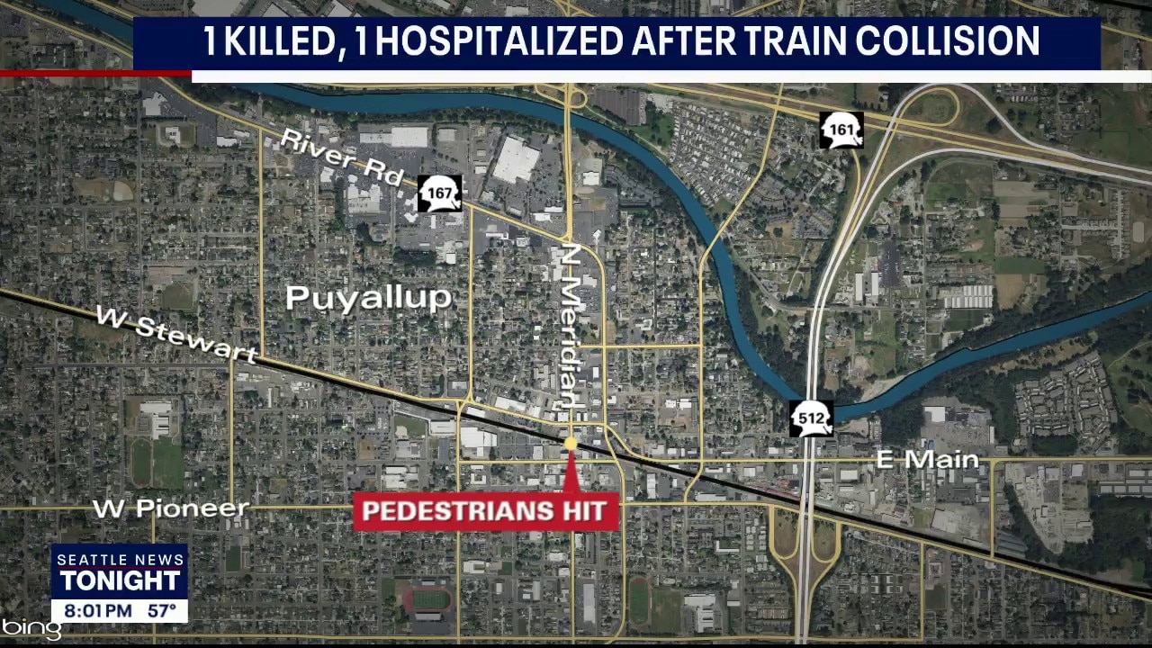 1 dead, 1 hurt after train collision in Puyallup