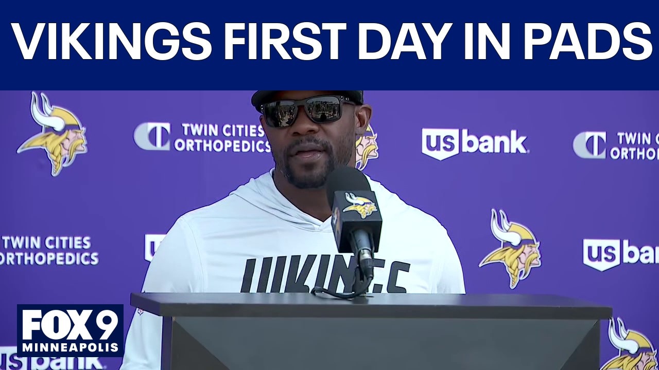 Vikings on first day in pads at camp: 'The real football starts today'